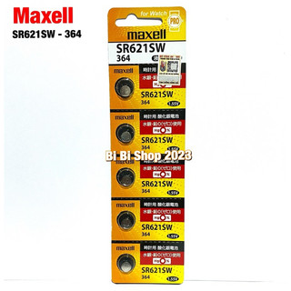Pin đồng hồ sr621sw sr621 364 maxell chính hãng vỉ 5 viên made in japan