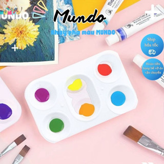 Khay pha màu 5 ô, 6 ô pha màu acrylic