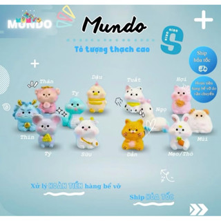   MUNDO  Tượng Thạch Cao Tô Màu 12 Con Giáp Baby Mini Size XS – Đồ Chơi DIY Sáng Tạo Cho Bé 
