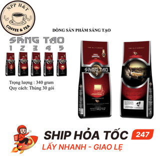   Combo 10 Gói   Cà Phê Rang Xay Pha Phin Trung Nguyên Sáng Tạo Số 1 - 2 - 3 - 4 - 5  Gói 340gr 