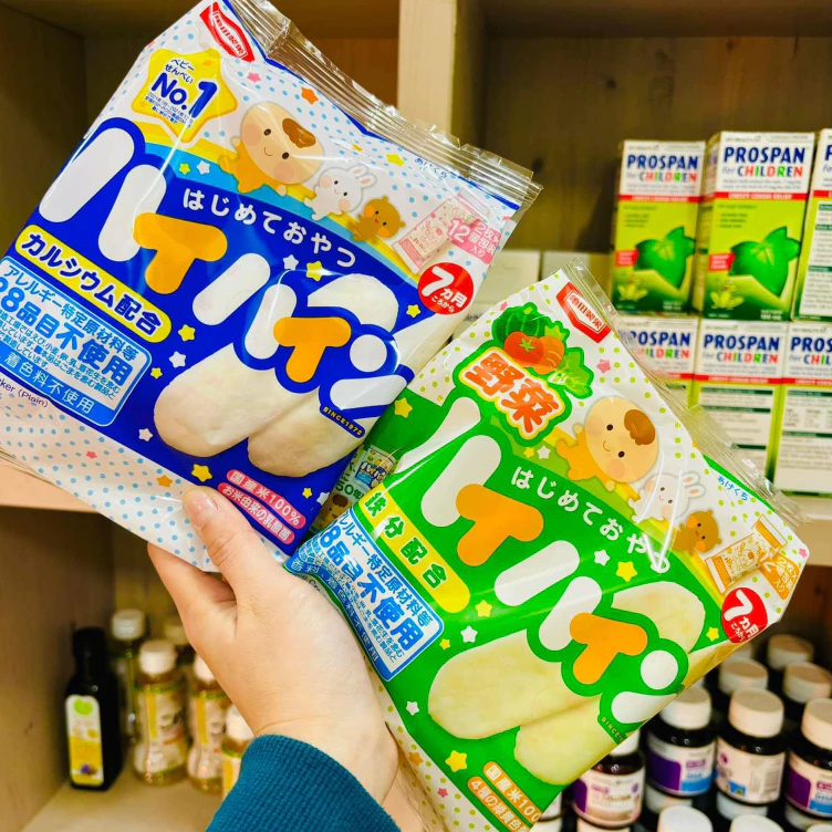 [LV] Bánh Gạo Tươi Haihain , Ganbare Nhật Bản cho bé ăn dặm từ 7 tháng tuổi