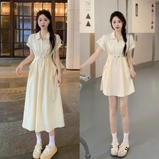 Đầm nữ tay ngắn , váy nữ dáng xòe đai rút chun kéo khóa trước, phong cách nữ tính tiểu thư 7.Beautiful V190