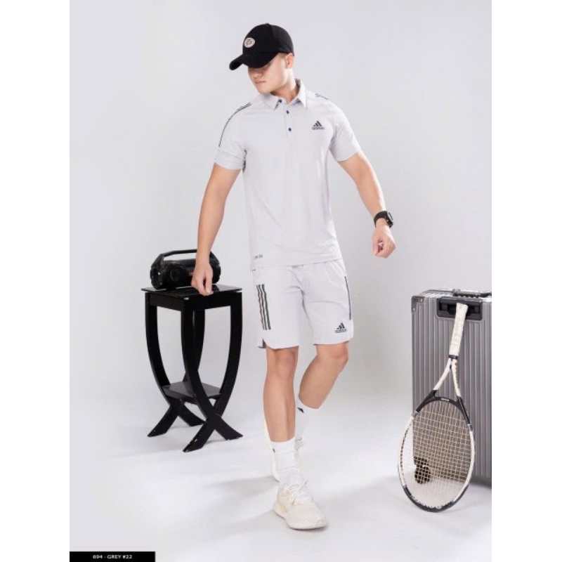 Bộ thể thao nam mùa hè cao cấp Adidas chất thun lạnh co giãn mềm mịn cực đẹp Bộ hè nam cao cấp hàng 