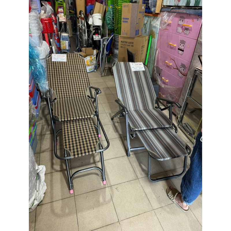 Ghế bố xếp gấp gọn lưới nhập cao cấp ,ghế bố xếp có đồ để chân