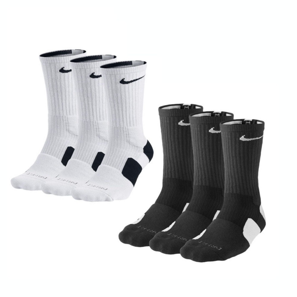 Tất Cổ Cao Nike Elite Crew - Chất Cotton Thấm Hút Mồ Hôi Chống Hôi Chân Khi Chơi Thể Thao