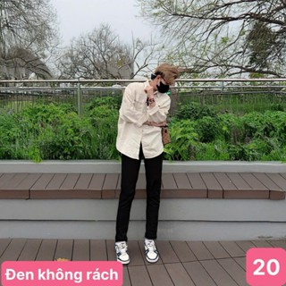  Quần jean nam không rách gối màu đen trơn chất bò cao cấp co dãn 4 chiều đẹp form dáng skinny boy phố Havado M20 mẫu mới 