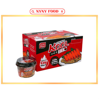 Thùng Mì trộn Cung Đình Kool BBQ Sườn nướng Hàn Quốc 12 tô - 99g/tô