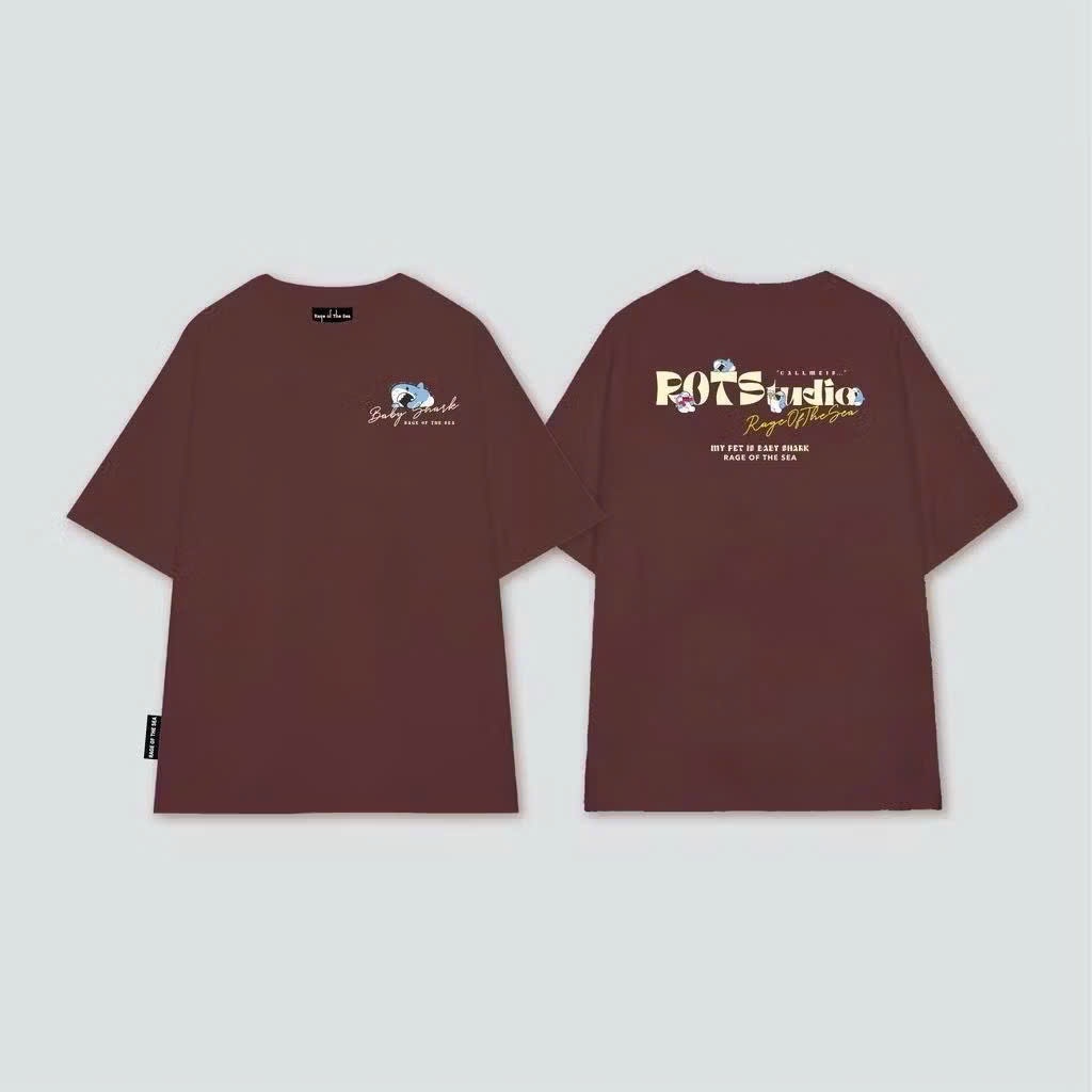 ÁO THUN/T-SHIRT TAY LỠ UNISEX NAM NỮ FORM ÂU CỔ TRÒN LOCALBRAND RAGE OF THE SEA( ROTS STUDIO) - "MY PET ĐN” | BigBuy360 - bigbuy360.vn