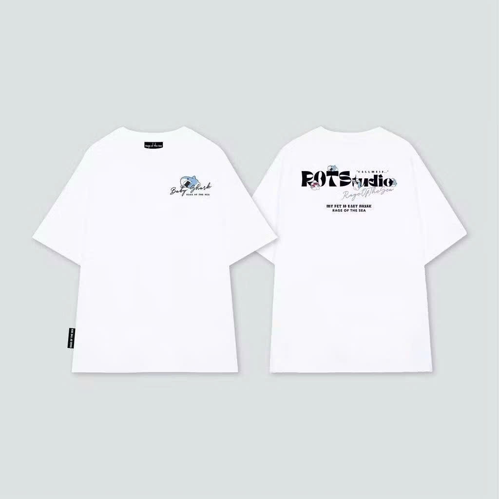 ÁO THUN/T-SHIRT TAY LỠ UNISEX NAM NỮ FORM ÂU CỔ TRÒN LOCALBRAND RAGE OF THE SEA( ROTS STUDIO) - "MY PET ĐN” | BigBuy360 - bigbuy360.vn