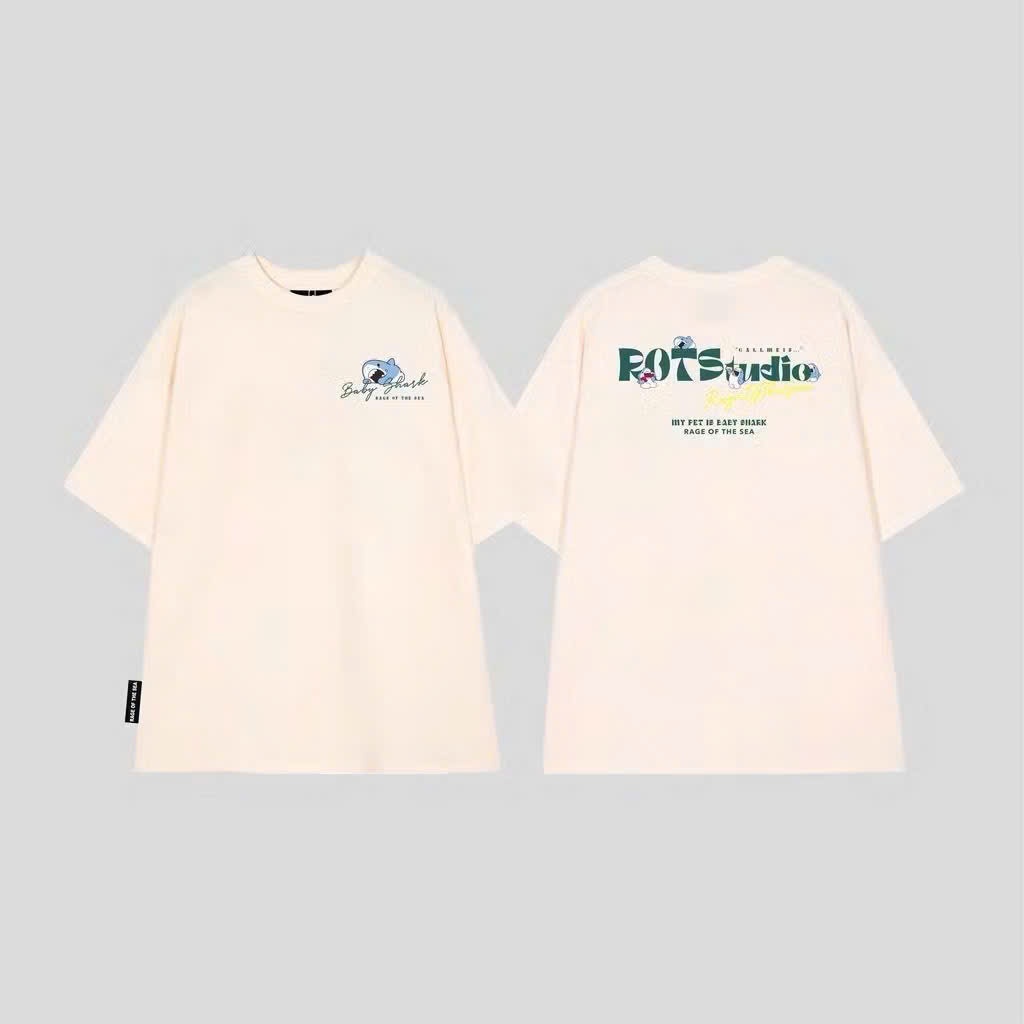 ÁO THUN/T-SHIRT TAY LỠ UNISEX NAM NỮ FORM ÂU CỔ TRÒN LOCALBRAND RAGE OF THE SEA( ROTS STUDIO) - "MY PET ĐN” | BigBuy360 - bigbuy360.vn