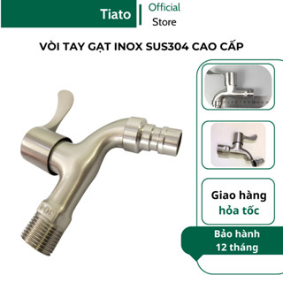 Vòi hồ, van xả nhanh Inox 304 cao cấp, vòi nước một đầu xả phi 21 lõi đồng bên trong siêu bền