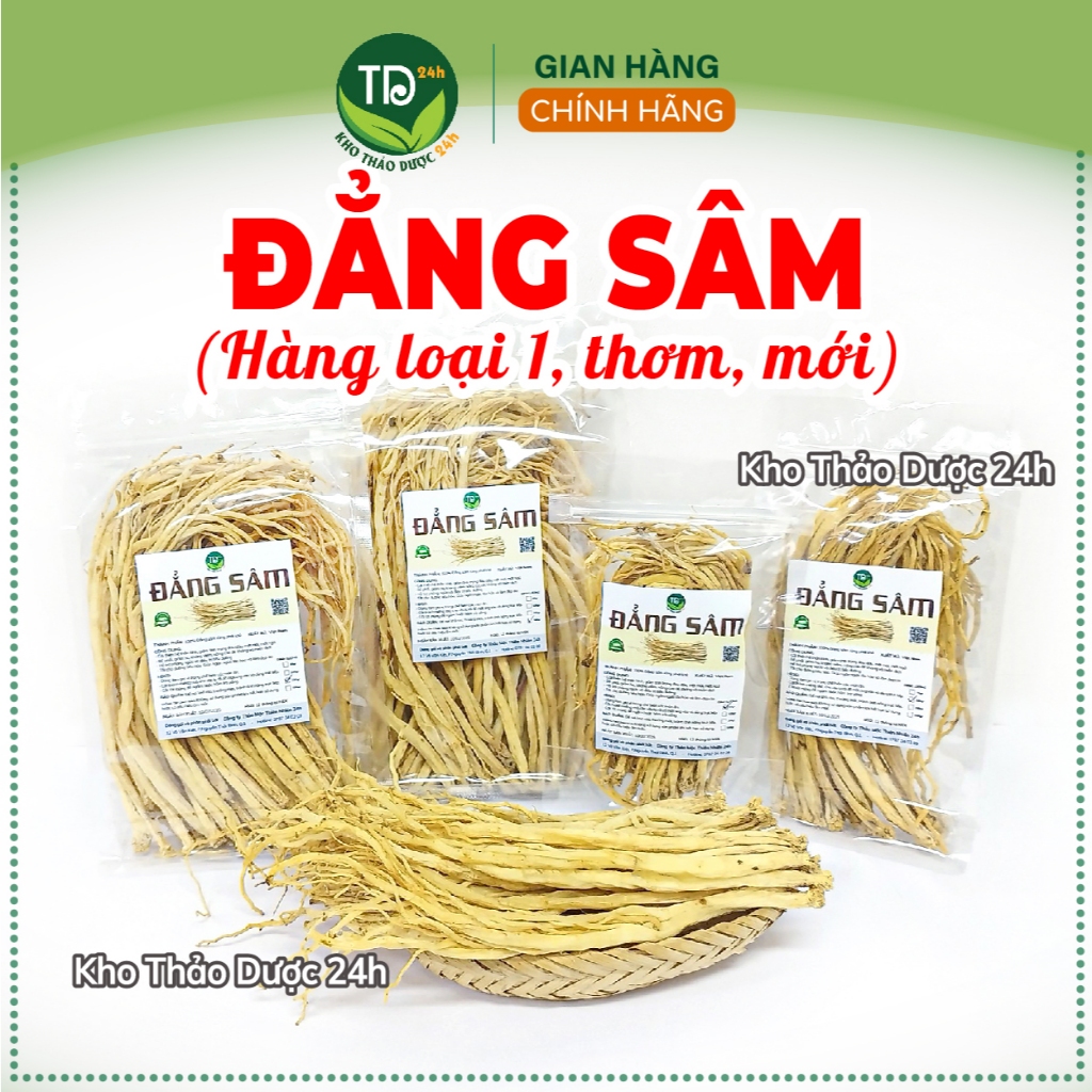 Đẳng sâm thượng hạng, sợi to, vàng, dùng làm trà, sắc nước, hầm canh, tăng cường sức khỏe, bổ khí huyết, tăng đề kháng