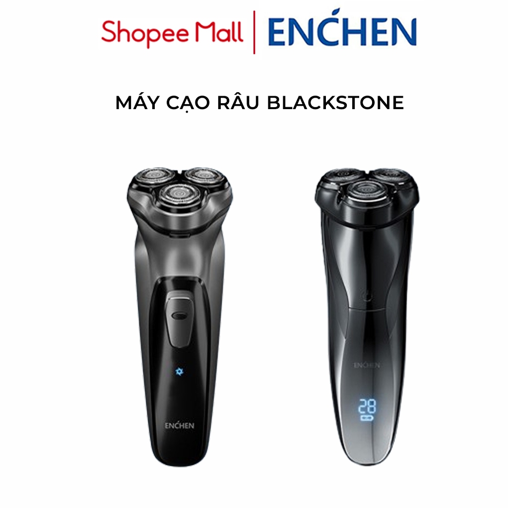 Máy cạo râu Enchen Blackstone 1/3, máy cạo râu chống nước IPX7, pin sạc, lưỡi dao nổi 3D