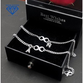  Lắc tay đôi vô cực bạc 925 cao cấp quà tặng bạn trang sức PHAN HUYNH JEWELRY 