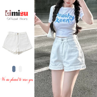 Quần Short Jean Quần Nữ From Chữ A LIMISU Quần Short Bò Nữ Cạp Cao Ống Rộng