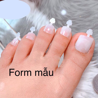 Nailbox CHÂN Đỏ Đô phối đá