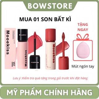 [HOẢ TỐC] Son MOOEKISS Không dính cốc bền màu tự nhiên Kỹ thuật khóa màu Son lì Son môi 6 Màu Có Sẵn 3g Bowstore