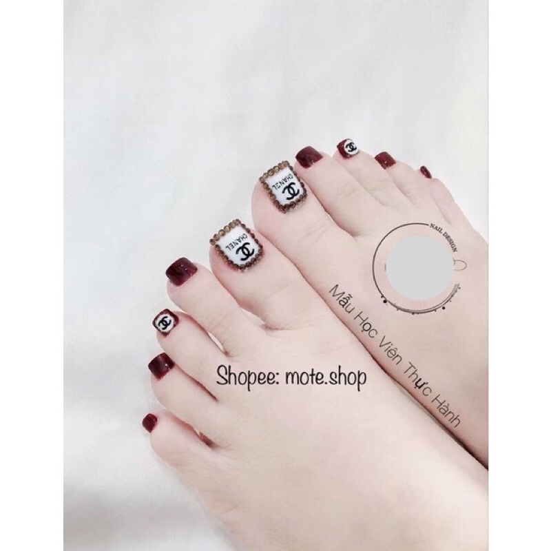 Nailbox CHÂN thiết kế đỏ đô