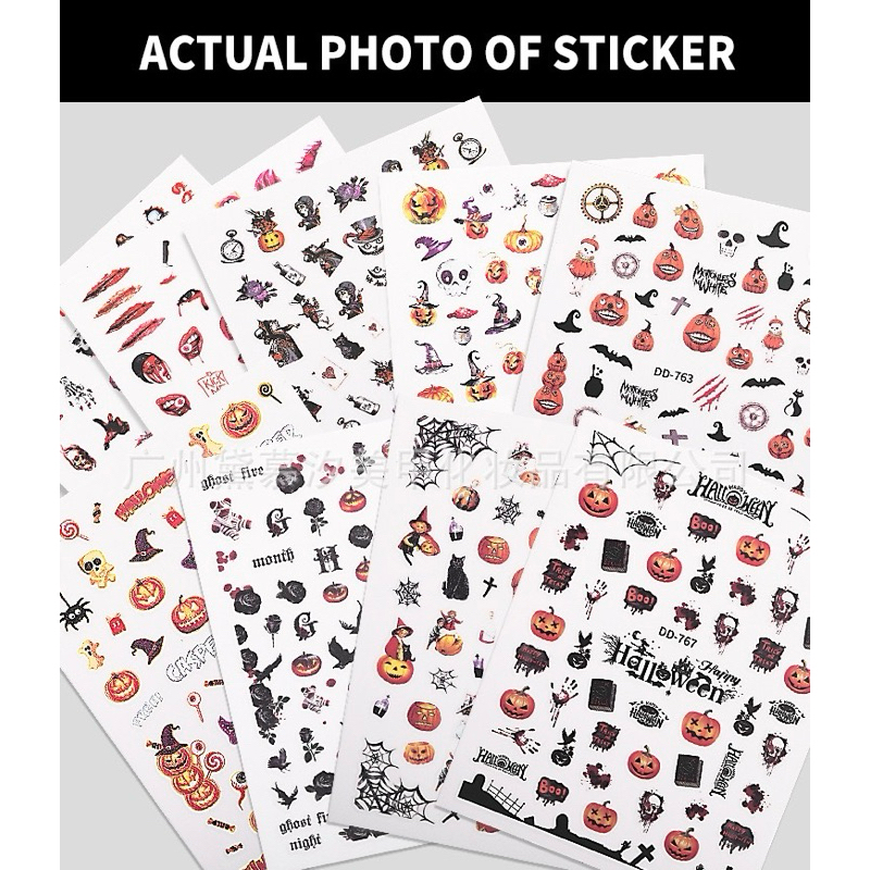 sticker dán móng HALLOWEEN