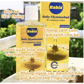 Dầu Tắm Babix Baby-Thymianbad Chống Cảm 125ml