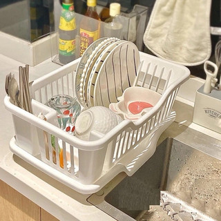  Kệ rổ úp chén bát nhiều ngăn đa năng có khay để đũa muỗng thông minh mẫu mới - Khay úp chén dĩa bát có rãnh thoát nước 