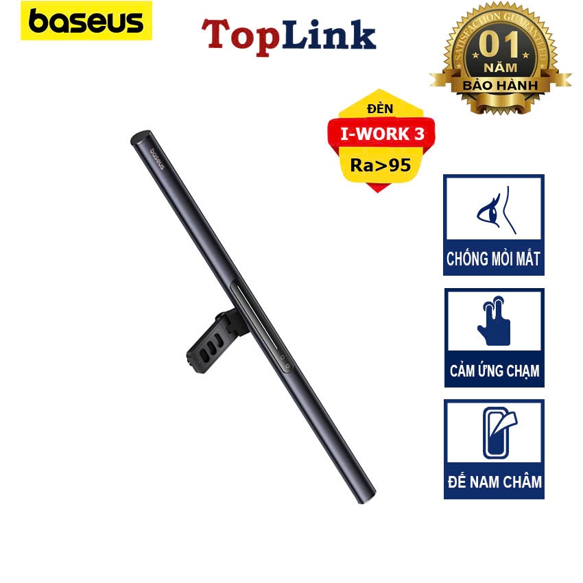 Đèn Treo Màn Hình Cao Cấp Baseus I-Wok 3 Giảm Mỏi Mắt Hight CRI >Ra95 Ánh Sáng Chân Thực Chính Xác V