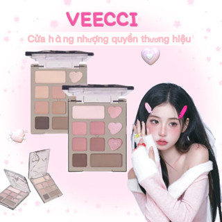 [📦giao hàng nhanh từ Hà Nội][VEECCI] Bảng Phấn Mắt 10 Ô Bảng Phấn Mắt Hồng Nhũ Lâu Dài Trang Năng Mịn Dễ Tán MINI 4.2g