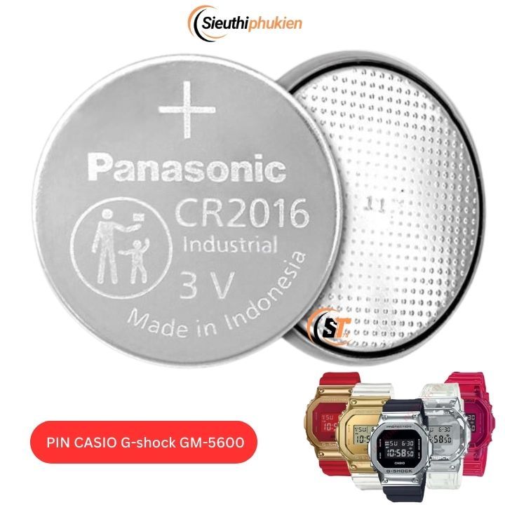 Pin thay đồng hồ đeo tay casio G-shock GM-5600 CR2016 siêu bền bỉ chính hãng