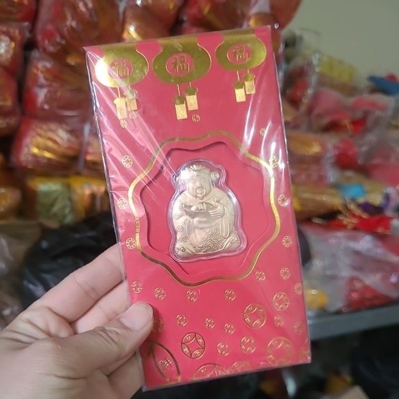 bao lì xì có hình thần tài may mắn