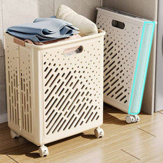 Giỏ đựng quần áo bẩn gấp gọn có bánh xe di chuyển tiện lợi - Giỏ đựng đồ chơi cho bé đa năng , sọt đựng đồ giặt phơi