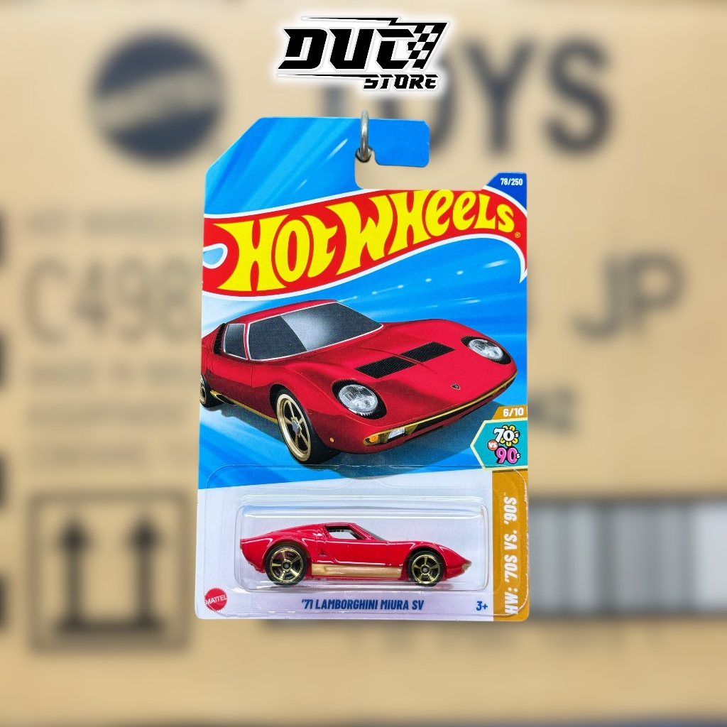 Ducstore Xe mô hình HYX22 Hot Wheels 71 Lamborghini Miura SV - basic D case 2025