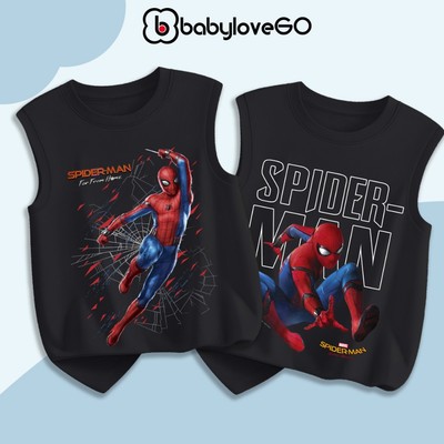 Áo ba lỗ bé trai BabyloveGO áo 3 lỗ Spider Man chất thun cotton cho bé thoáng mát thấm hút mồ hôi