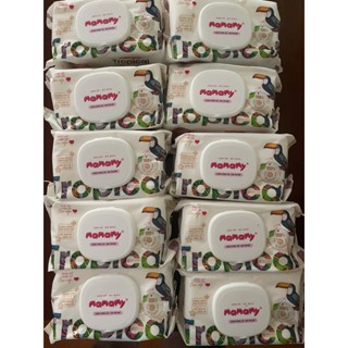COMBO 10 GÓI KHĂN ƯỚT NHIỆT ĐỚI MAMAMY TROPICAL -KHÔNG MÙI -LOẠI 90 TỜ