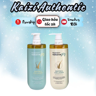 Dầu gội xả Voudioty Keratin X9 da đầu khô thoáng, mái tóc bóng mượt - 500ml/1000ml