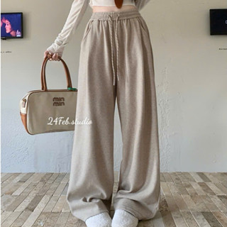 Quần len tăm nữ ống xuông lót lông phong cách ulzzang Hàn Quốc 24FebStudio QAN30