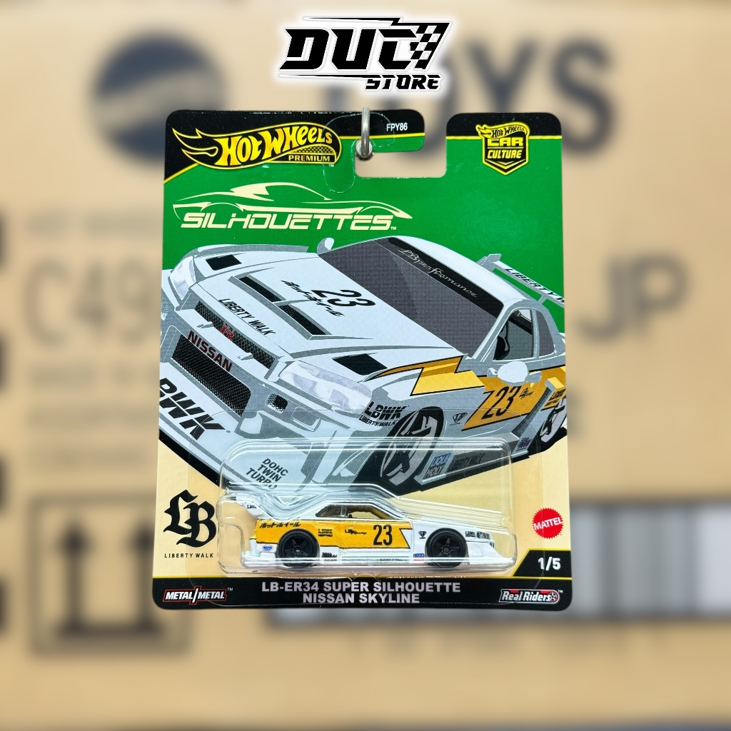 Ducstore Xe mô hình JBK59 Hot Wheels Premium LB-ER34 Super Silhouette Nissan Skyline - Car Culture Silhouettes