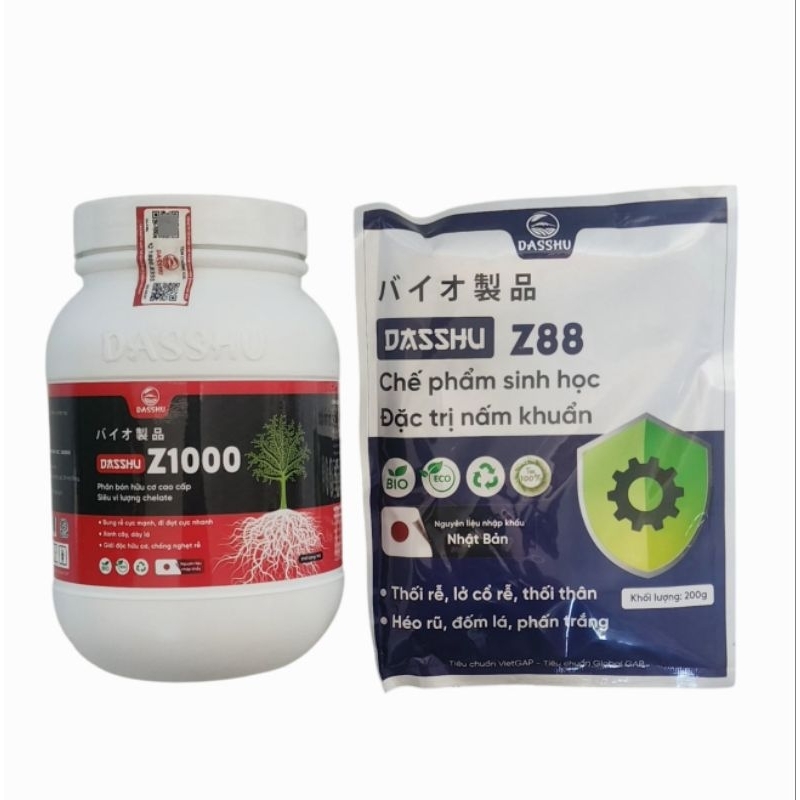 Combo Dasshu Z1000 1kg + Z88 200g siêu kích rễ, đi đọt nhanh, trị đốm lá.
