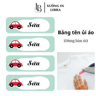 Set 16 miếng ủi skticker tên bé theo yêu cầu,logo in balo, sticker dán quần áo dễ dàng thao tác bằng bàn ủi cực đẹp