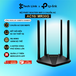 [Hỏa tốc] Bộ Phát Router Wi-Fi Mercusys AC10 / MR30G Băng Tần Kép Chuẩn AC1200
