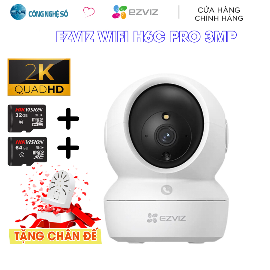 Camera Wifi trong nhà EZVIZ H6C PRO 3MP | H6C PRO 5MP | Đàm Thoại 2 chiều | Ban Đêm Rõ Nét