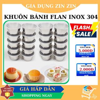 Khuôn Bánh Flan Inox 304 Có Nắp Đậy, Khuôn Làm Bánh Ngọt Inox Cao Cấp Dày