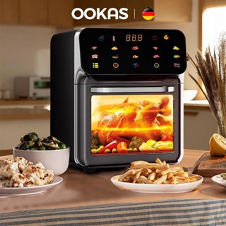 OOKAS Nồi Chiên Không Dầu 16L Màn hình cảm ứng LED Air Fryer Chảo Chống Dính