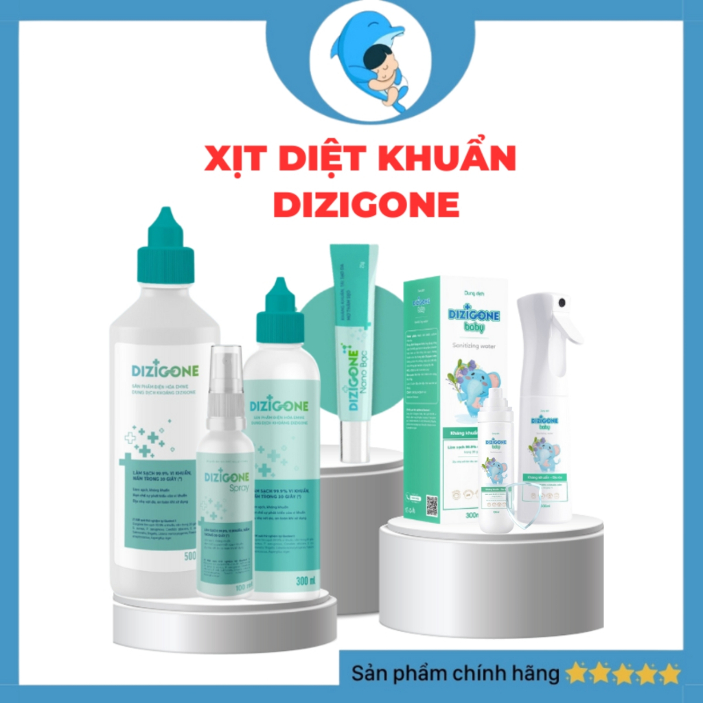 Dizigone xịt diệt khuẩn, khử mùi bình sữa, núm ti, thức ăn đồ chơi an toàn cho bé MECAHEO