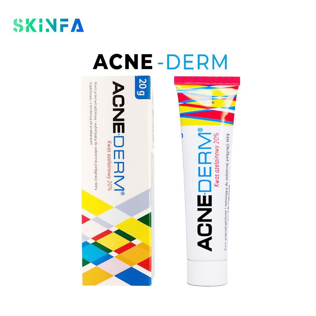 Kem Giảm Mụn Làm Trắng Da Acne Derm 20% Axit Azelaic 20g
