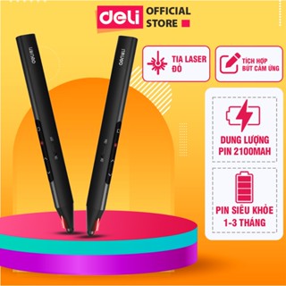 Bút Trình Chiếu Powerpoint Ma111 Tích Hợp Đầu Bút Cảm Ứng Thông Minh Deli Bút Chỉ Laser Đỏ Cổng USB