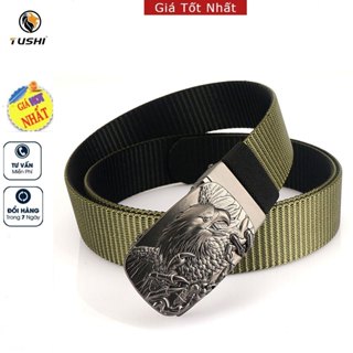 Thắt lưng Nam Tushi Dây dù có thể xoay bản 3,4cm siêu bền, Khóa hợp kim kẽm không ghỉ