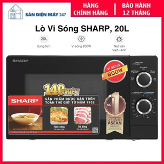 Lò Vi Sóng Sharp, Cơ, Công Suất 800W, Dung Tích 20L, Bảo Hành Chính Hãng 12 Tháng.