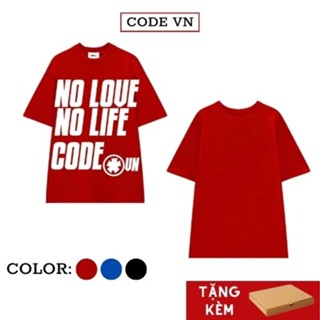 Áo thun nam nữ local brand cotton - Áo Phông tay lỡ from rộng in nổi NO LOVE NO LIFE cặp đôi basic bigsize unisex