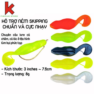 Mồi mềm SKIPPING mồi nổi chuyên câu lure cá lóc bông , lóc đen chẽm địa hình khó