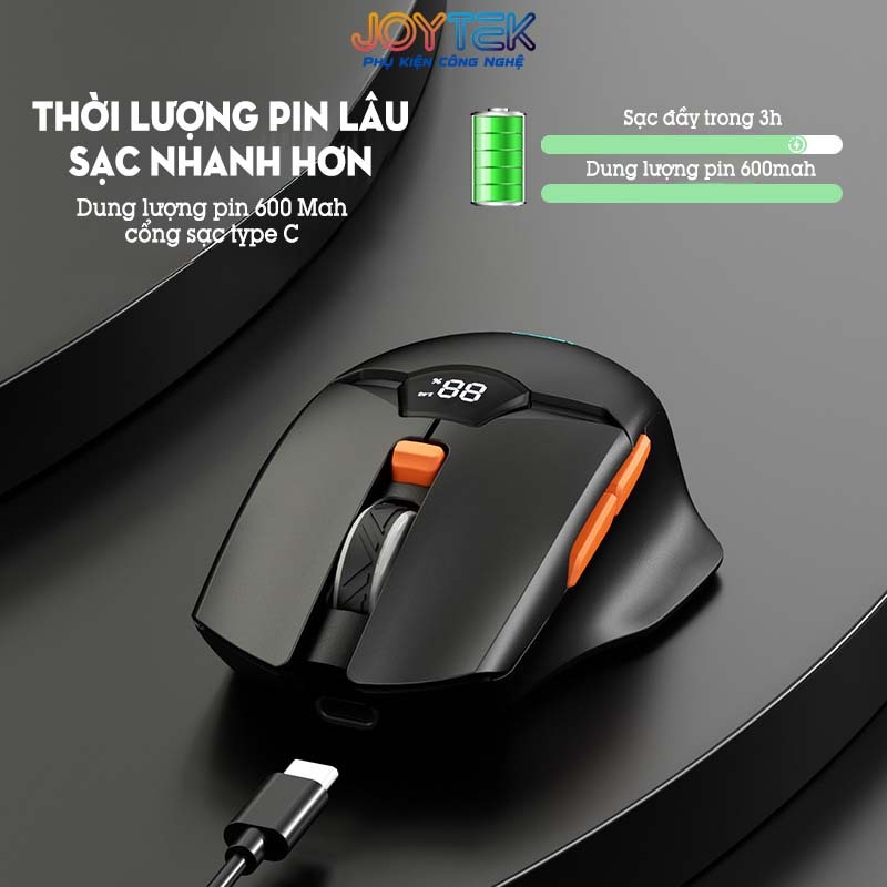 Chuột Game Atas F86 Silent 2 Mode Không Dây Bluetooth Pin 600Mah Cho Game Thủ Và Công Việc Văn Phòng - màu trắng | BigBuy360 - bigbuy360.vn